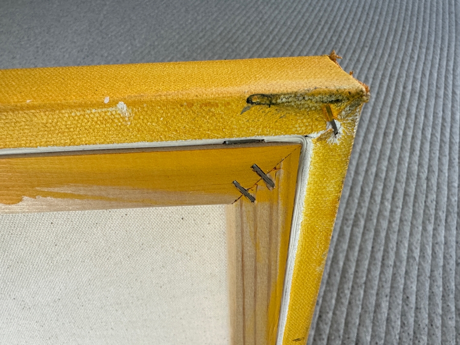 Original MCM Style Painting On Canvas Unsigned Artist Unknown 20 X 16 [Photo 5]