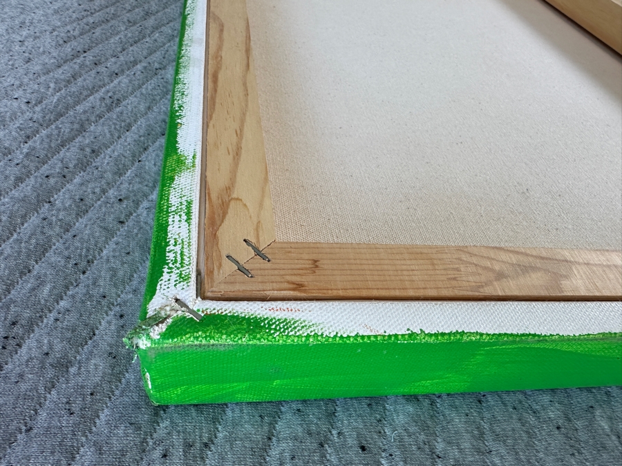 Original MCM Style Painting On Canvas Unsigned Artist Unknown 18 X 24 [Photo 6]