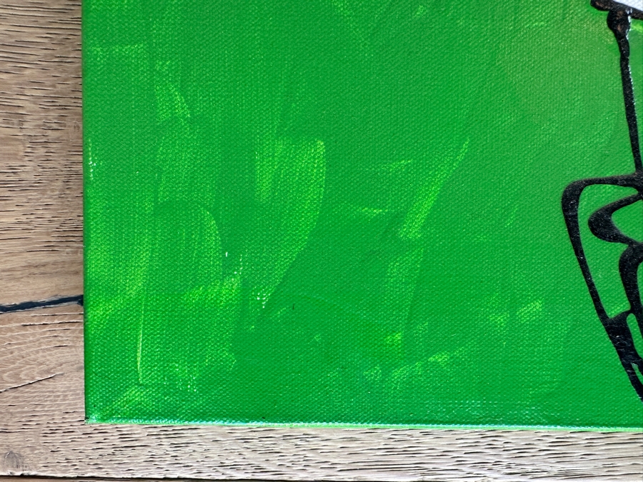 Original MCM Style Painting On Canvas Unsigned Artist Unknown 18 X 24 [Photo 4]