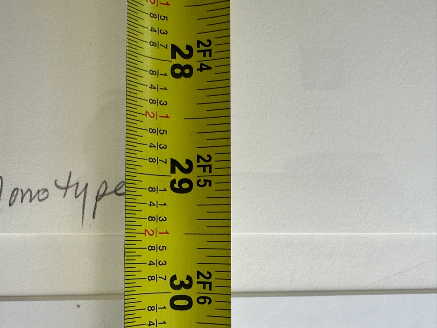 Lydia Riegle Original Oil Monotype Collage On Archival Paper Titled “Party Time” 22.5 X 29.5 Framed 34.5X 42 Retails $1,640 [Photo 14]