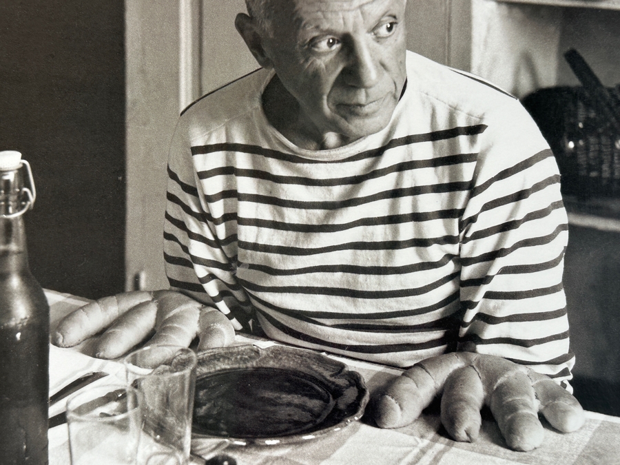 Photographic Print Of Pablo Picasso Titled “Les Pains De Picasso” (Picasso’s Bread) Taken By French Photographer Robert Doisneau In 1952 15.5 X 16.5 Framed 21.5 X 22.5 [Photo 5]