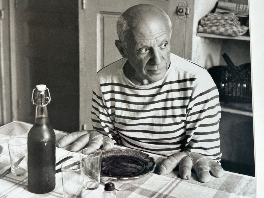 Photographic Print Of Pablo Picasso Titled “Les Pains De Picasso” (Picasso’s Bread) Taken By French Photographer Robert Doisneau In 1952 15.5 X 16.5 Framed 21.5 X 22.5 [Photo 4]