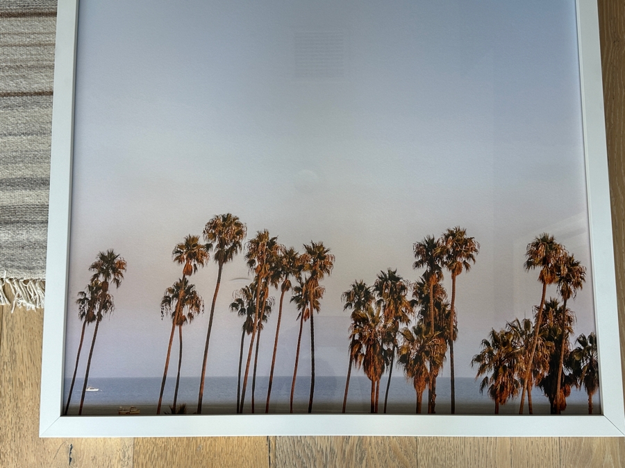 Photographic Print Of Seaside Palm Trees With Moon By The Idyll Collective Framed 32 X 47 [Photo 2]