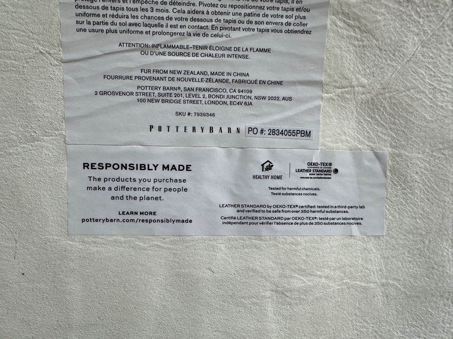 Pottery Barn Sheepskin Rug 2’ X 6’ [Photo 8]