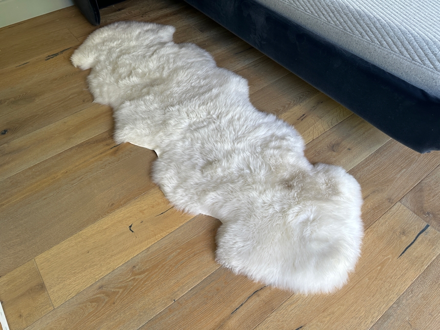 Pottery Barn Sheepskin Rug 2’ X 6’
