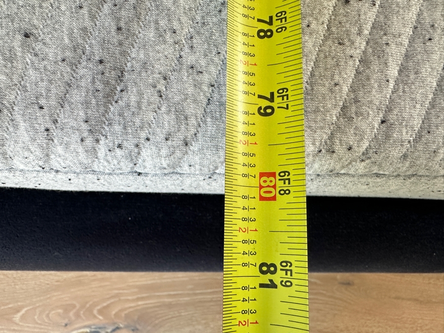 Blue King Size Bed Frame With Large Headboard And Built In Nightstands 117.5W X 88L X 39H And Casper King Size Mattress [Photo 8]