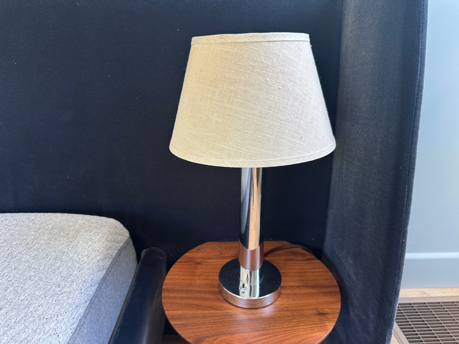 Pair Of Tubular Chrome Table Lamps 19.5H [Photo 5]