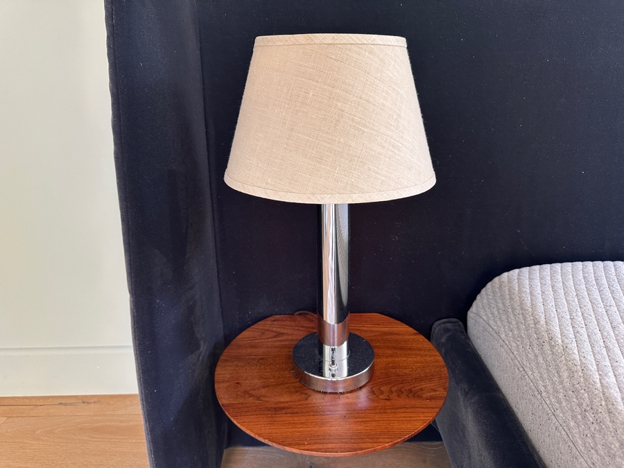 Pair Of Tubular Chrome Table Lamps 19.5H [Photo 3]