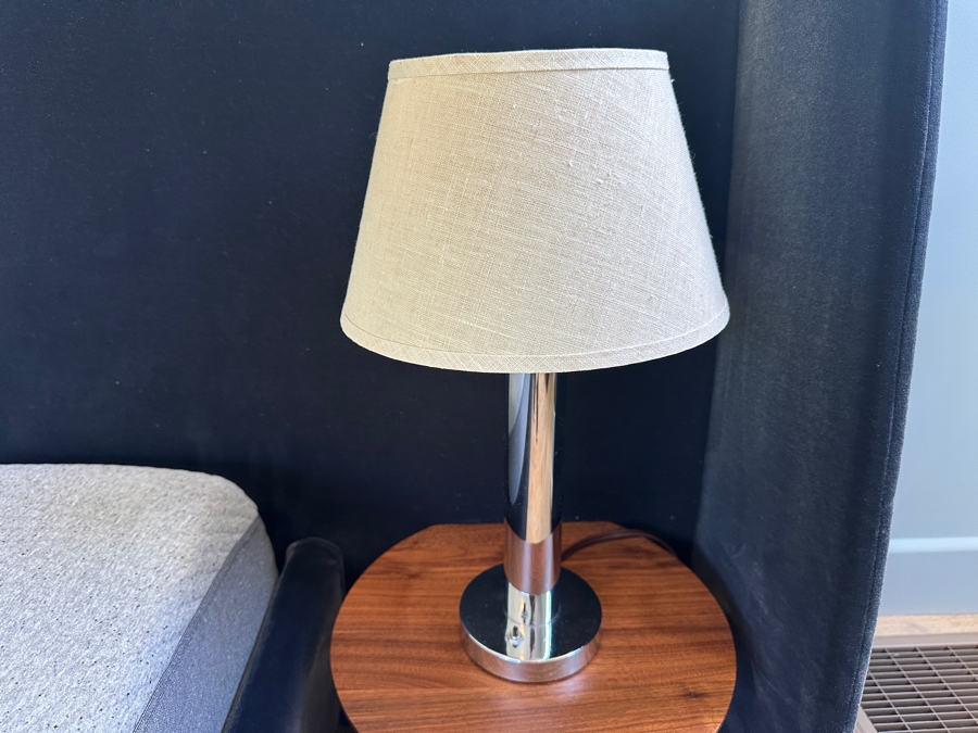 Pair Of Tubular Chrome Table Lamps 19.5H [Photo 4]