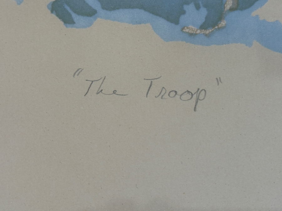 Gary Lomax (American) Limited Edition Seagulls Serigraph Titled “The Troop” Dated 1976 Numbered 9 Of 100 16” X 21” Framed 24 X 30 [Photo 10]