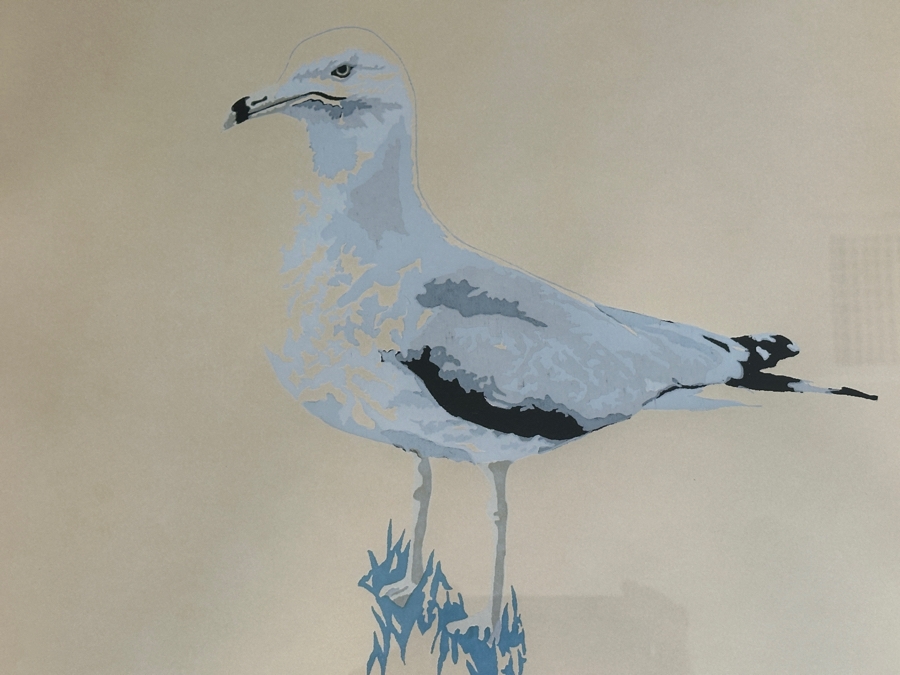 Gary Lomax (American) Limited Edition Seagull Serigraph Titled “The Sergeant” Dated 1976 Numbered 14 Of 100 16” X 21” Framed 24 X 30 [Photo 7]