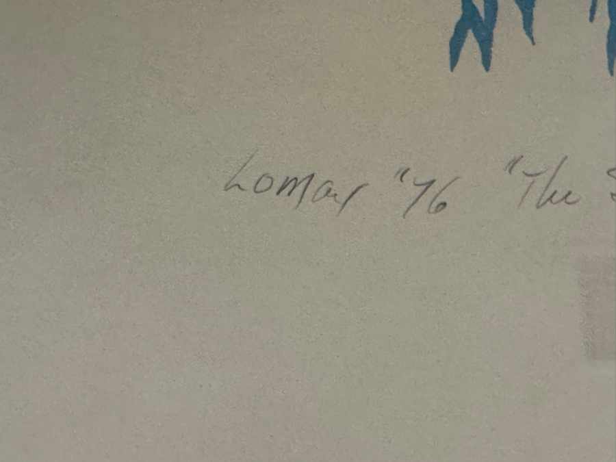 Gary Lomax (American) Limited Edition Seagull Serigraph Titled “The Sergeant” Dated 1976 Numbered 14 Of 100 16” X 21” Framed 24 X 30 [Photo 9]