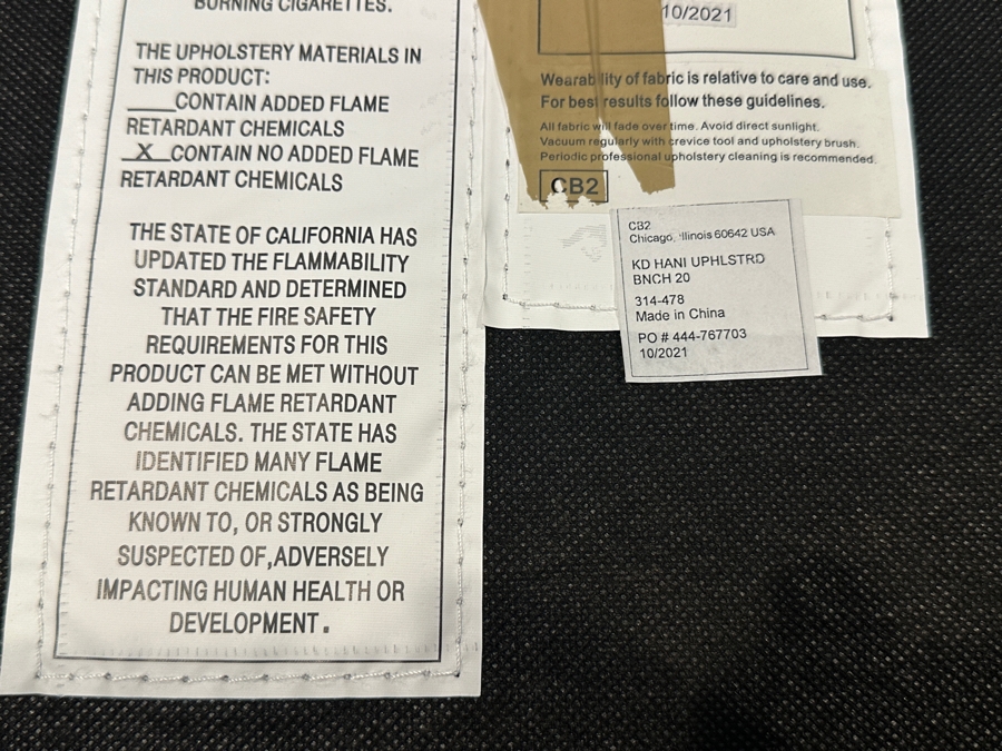 Pair Of Crate & Barrel CB2 Hani 20” Velvet Benches [Photo 5]