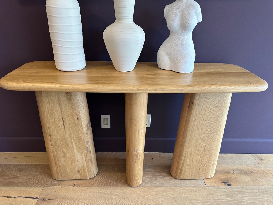 Lulu & Georgia Nera Sculptural Oak Console Table 52W X 17D X 29.5H [Photo 3]