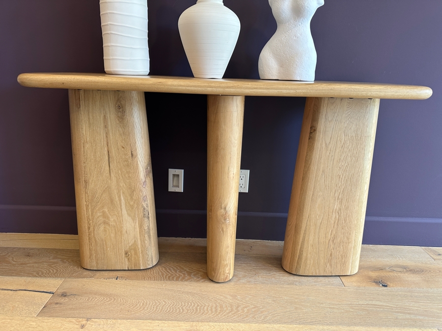 Lulu & Georgia Nera Sculptural Oak Console Table 52W X 17D X 29.5H [Photo 2]