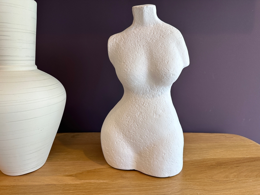Crate & Barrel CB2 Pair Of Vases 16”H / 18”H & Eva Bust 16”H [Photo 3]