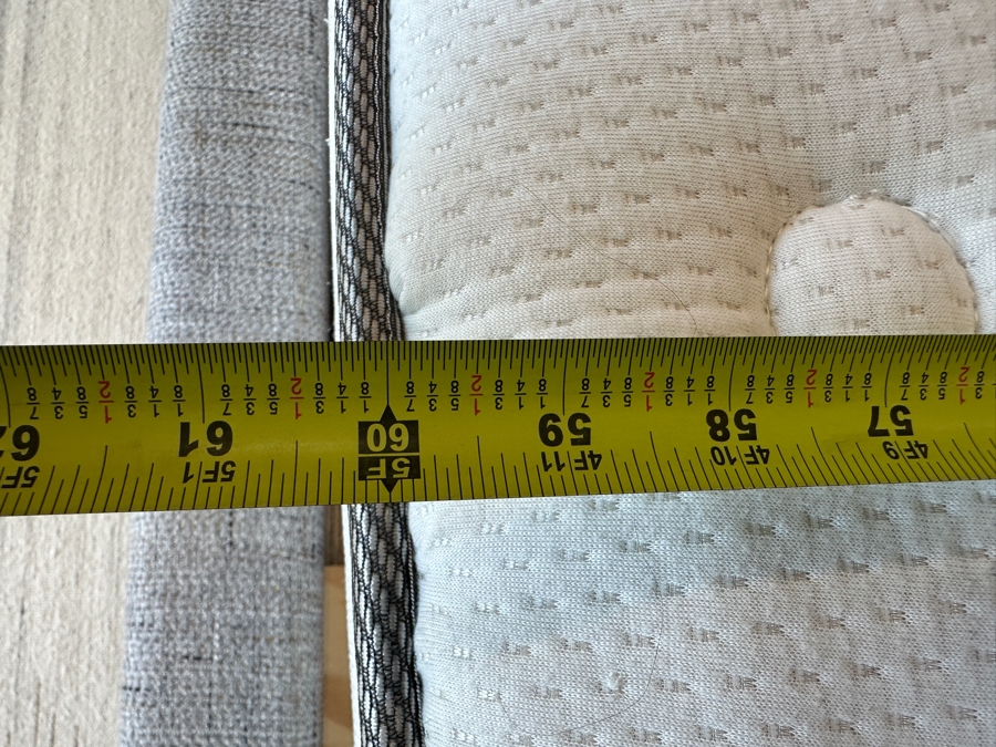 Contemporary Upholstered Queen Bed Frame 68W X 94L X 47H With Queen Size Mattress  [Photo 13]