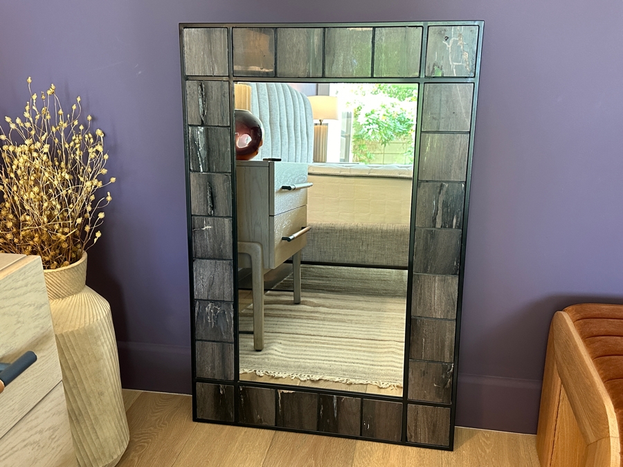 Dark Petrified Wood Four Hands Rigel Wall Mirror 25.5W X 38H [Photo 2]