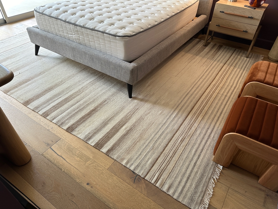 Hand Woven Wool Milan Dhurry Area Rug 9’ X 12’ Made In India [Photo 3]