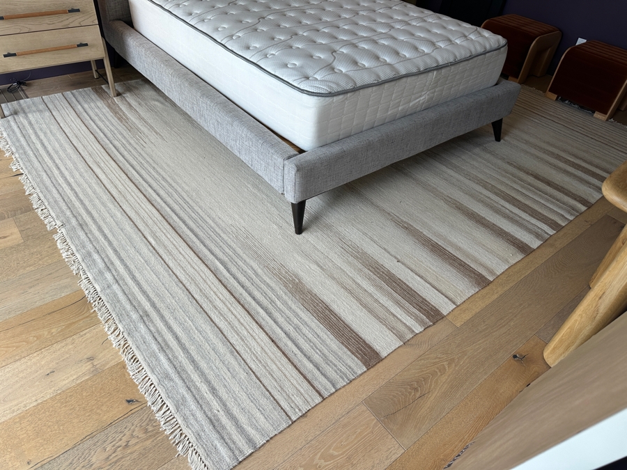 Hand Woven Wool Milan Dhurry Area Rug 9’ X 12’ Made In India