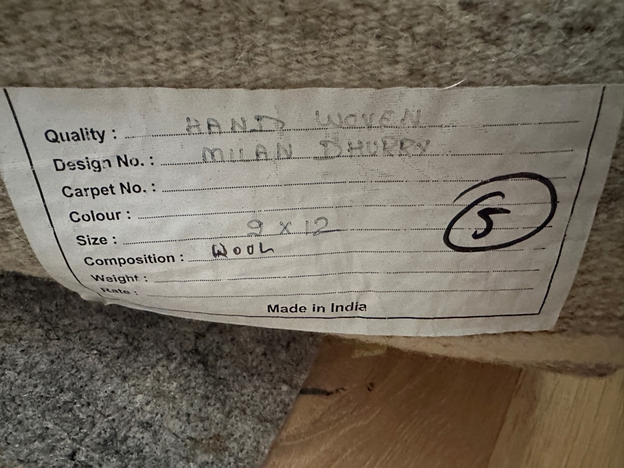 Hand Woven Wool Milan Dhurry Area Rug 9’ X 12’ Made In India [Photo 8]