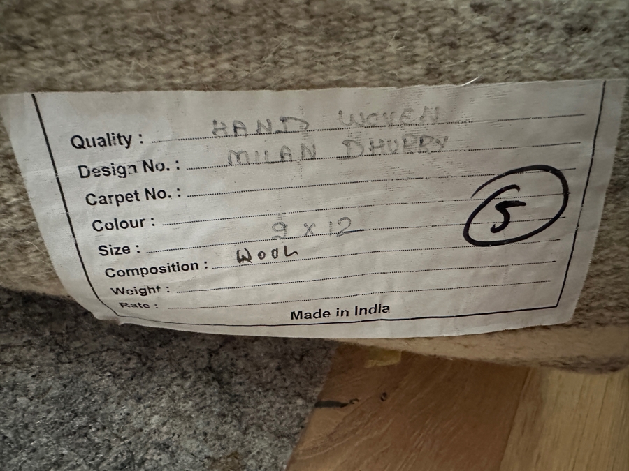 Hand Woven Wool Milan Dhurry Area Rug 9’ X 12’ Made In India [Photo 7]