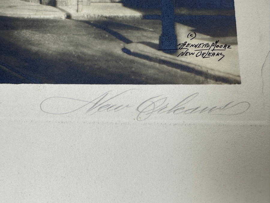 Signed C. Bennette Moore (1879-1939, New Orleans) Photograph Titled “Lace Balcony New Orleans” 5” X 7” [Photo 6]