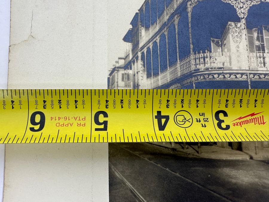 Signed C. Bennette Moore (1879-1939, New Orleans) Photograph Titled “Lace Balcony New Orleans” 5” X 7” [Photo 11]