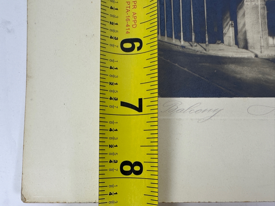 Signed C. Bennette Moore (1879-1939, New Orleans) Photograph Titled “Lace Balcony New Orleans” 5” X 7” [Photo 12]