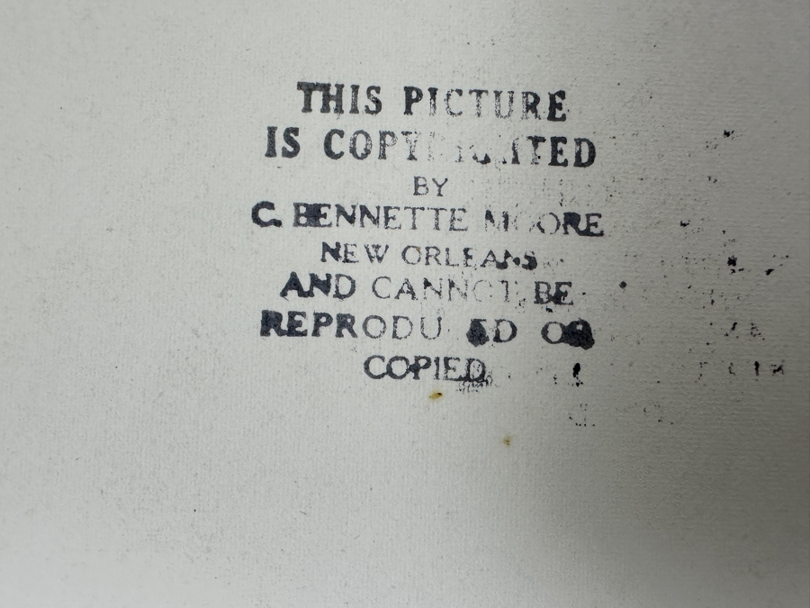 Signed C. Bennette Moore (1879-1939, New Orleans) Photograph Titled “Lace Balcony New Orleans” 5” X 7” [Photo 10]