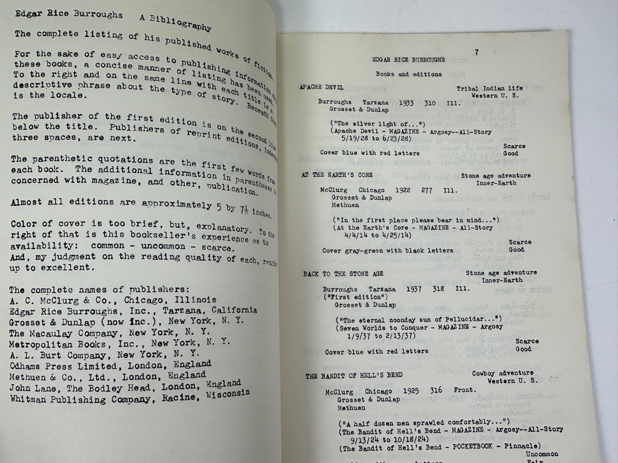 1971 ERB-dom #49 Fanzine Dedicated To The Works Of Edgar Rice Burroughs And 1962 Edgar Rice Burroughs Bibliography By Bradford M. Day [Photo 10]