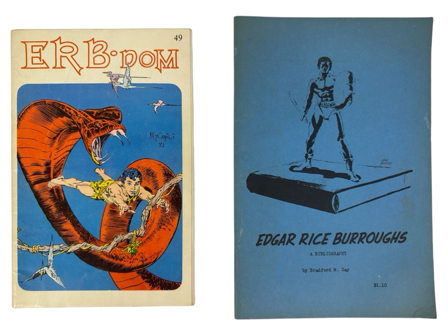 1971 ERB-dom #49 Fanzine Dedicated To The Works Of Edgar Rice Burroughs And 1962 Edgar Rice Burroughs Bibliography By Bradford M. Day