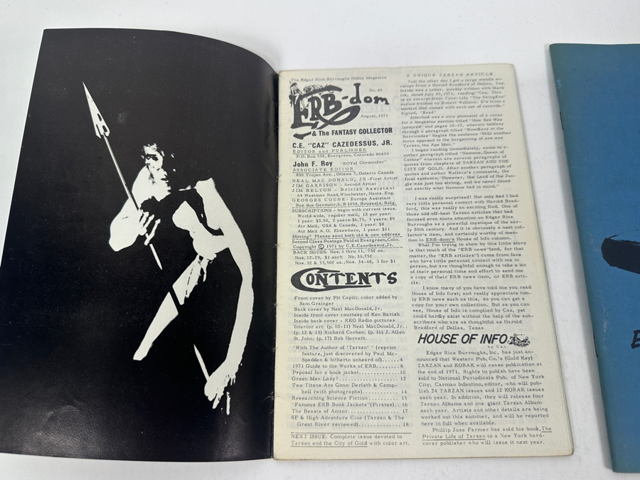 1971 ERB-dom #49 Fanzine Dedicated To The Works Of Edgar Rice Burroughs And 1962 Edgar Rice Burroughs Bibliography By Bradford M. Day [Photo 3]