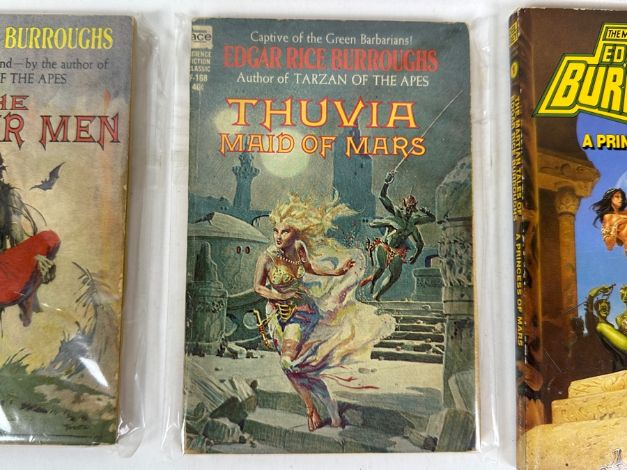 (6) Edgar Rice Burroughs Paperback Books Science Fiction Mars Series [Photo 6]