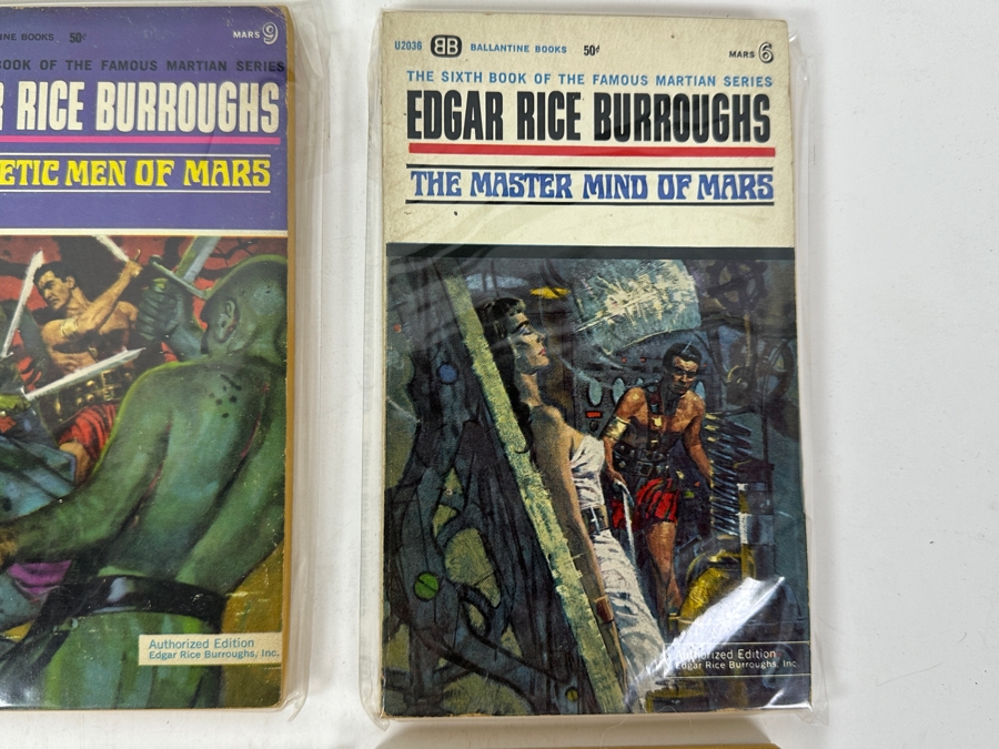 (6) Edgar Rice Burroughs Paperback Books Science Fiction Mars Series [Photo 4]