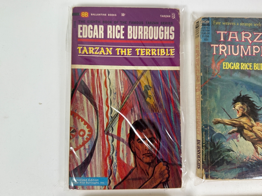 (6) Edgar Rice Burroughs Tarzan Paperback Books [Photo 2]