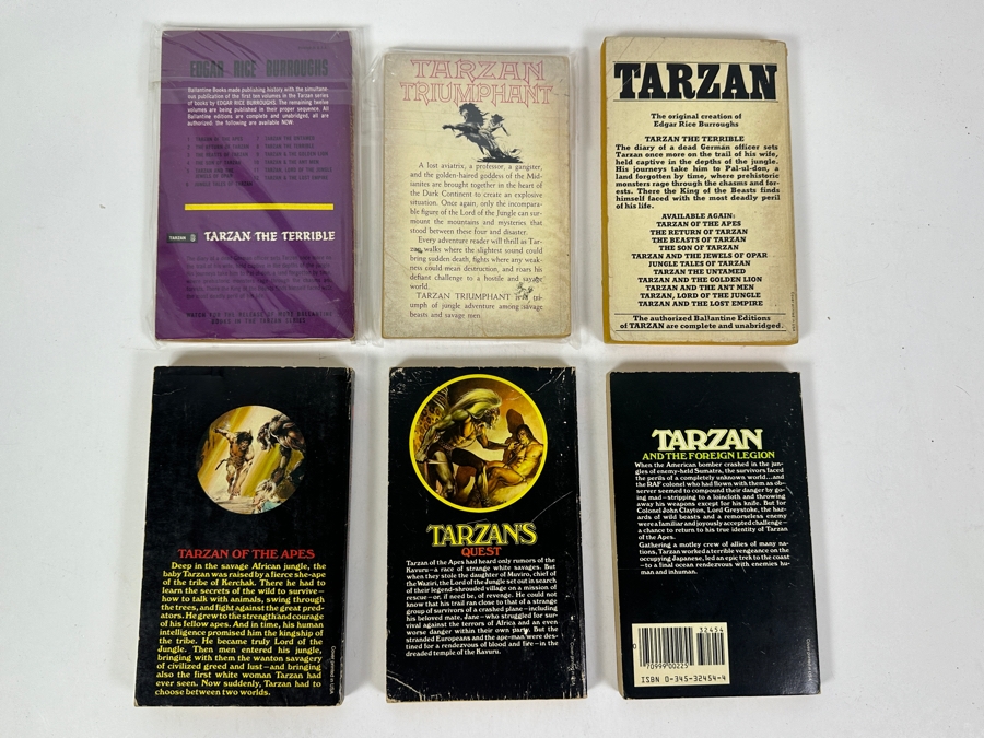 (6) Edgar Rice Burroughs Tarzan Paperback Books [Photo 8]