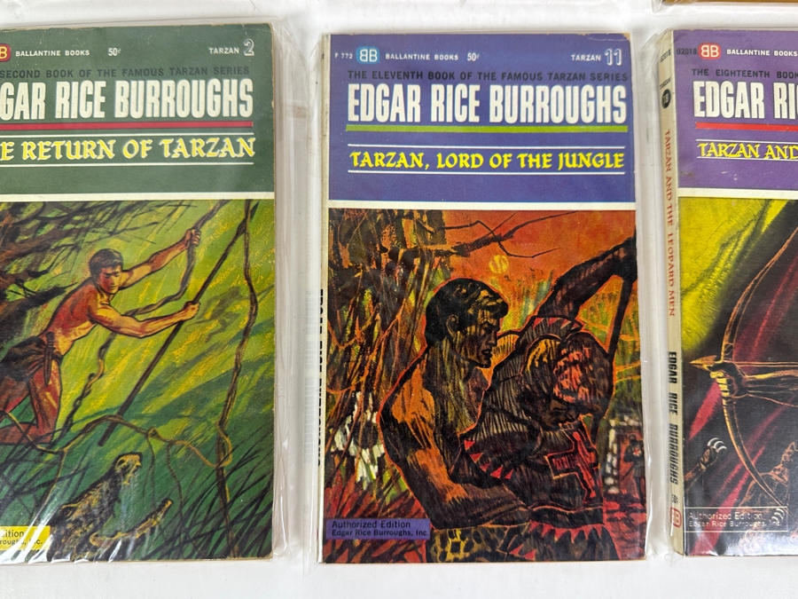 (6) Edgar Rice Burroughs Tarzan Paperback Books [Photo 6]
