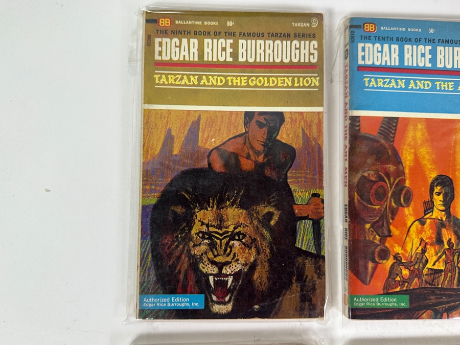 (6) Edgar Rice Burroughs Tarzan Paperback Books [Photo 2]