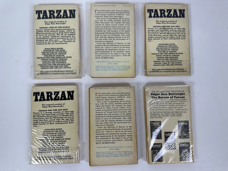 (6) Edgar Rice Burroughs Tarzan Paperback Books [Photo 8]