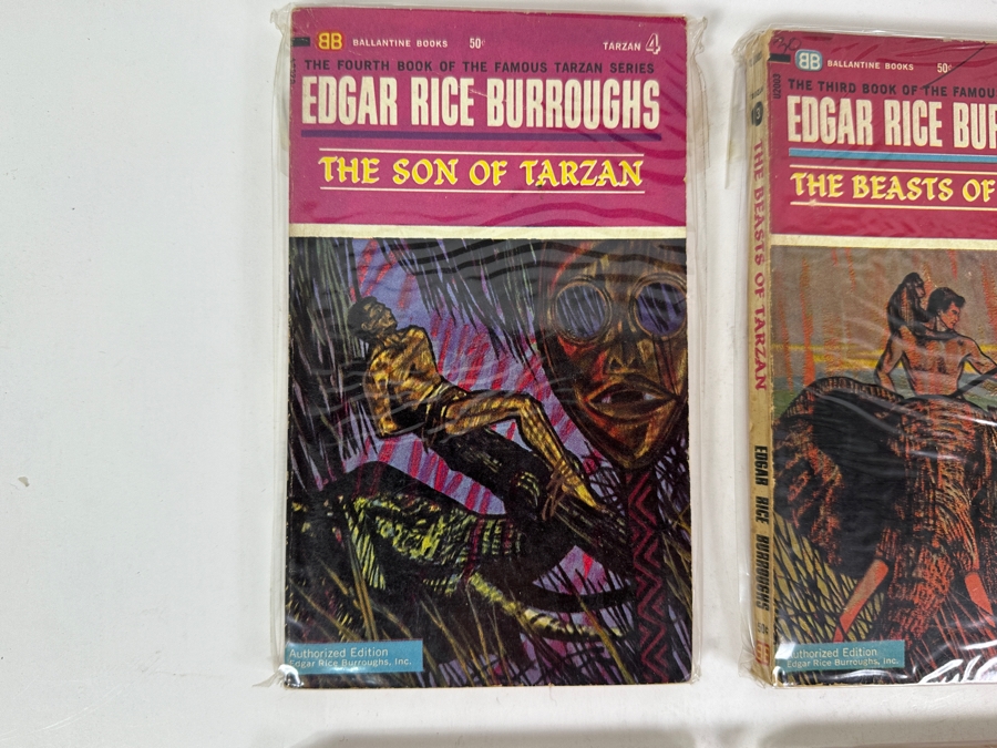 (6) Edgar Rice Burroughs Tarzan Paperback Books [Photo 2]
