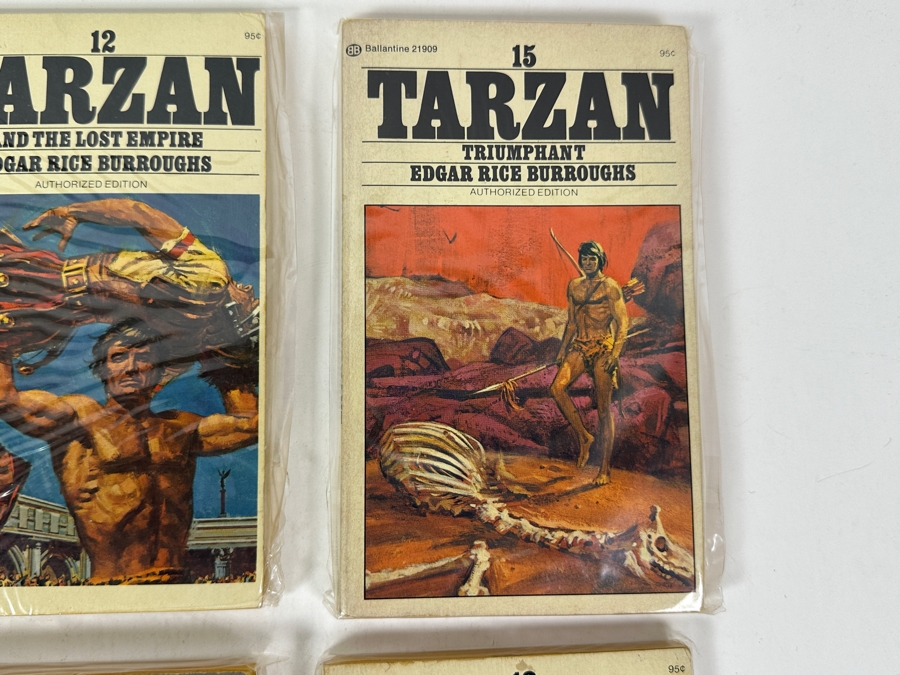 (6) Edgar Rice Burroughs Tarzan, The Eternal Savage & Tanar Of Pellucidar Paperback Books [Photo 4]