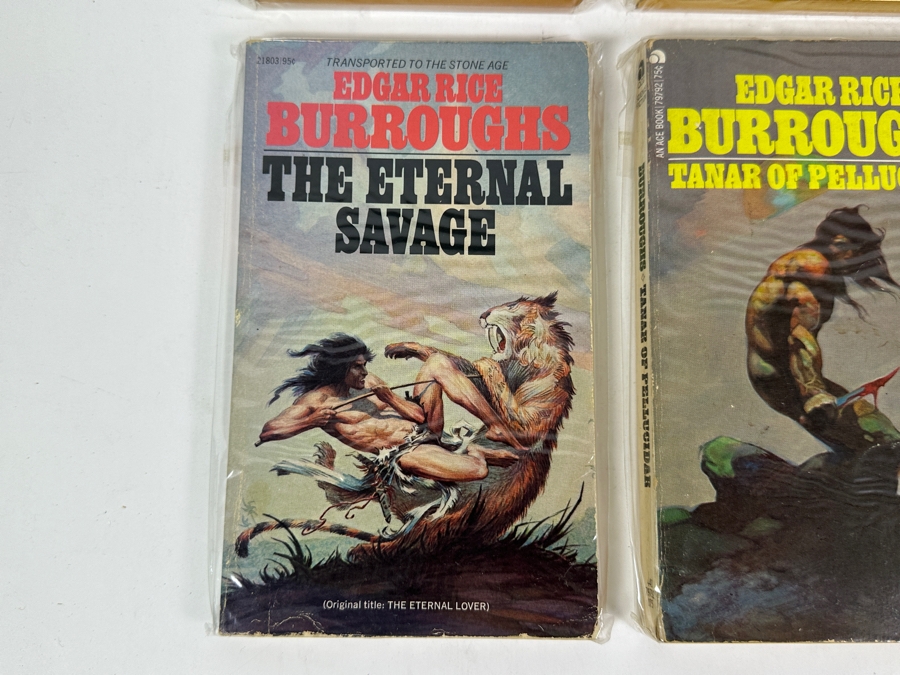 (6) Edgar Rice Burroughs Tarzan, The Eternal Savage & Tanar Of Pellucidar Paperback Books [Photo 7]
