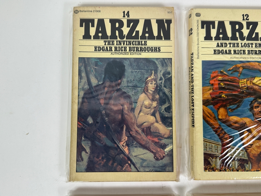 (6) Edgar Rice Burroughs Tarzan, The Eternal Savage & Tanar Of Pellucidar Paperback Books [Photo 2]