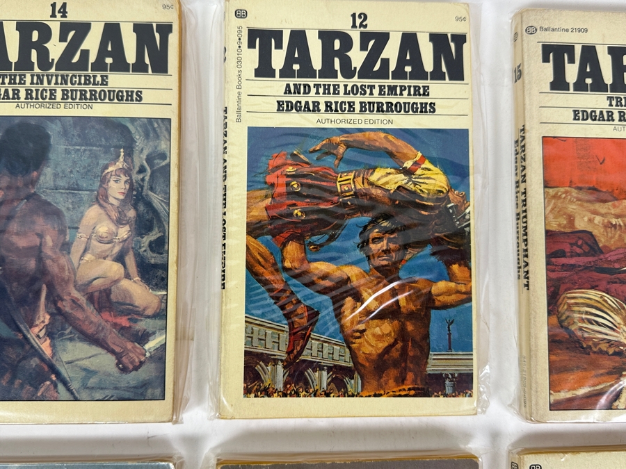 (6) Edgar Rice Burroughs Tarzan, The Eternal Savage & Tanar Of Pellucidar Paperback Books [Photo 3]