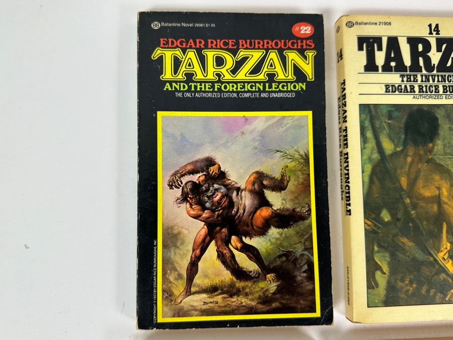 (6) Edgar Rice Burroughs Tarzan Paperback Books [Photo 2]