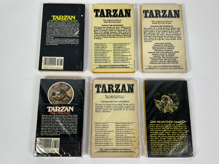 (6) Edgar Rice Burroughs Tarzan Paperback Books [Photo 8]