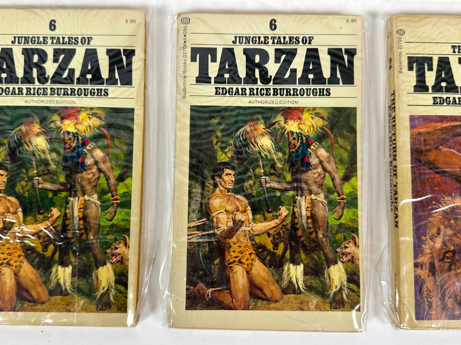 (6) Edgar Rice Burroughs Tarzan Paperback Books [Photo 6]