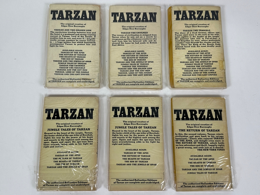 (6) Edgar Rice Burroughs Tarzan Paperback Books [Photo 7]
