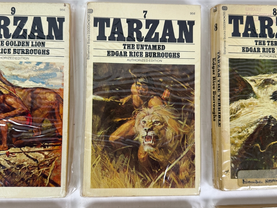 (6) Edgar Rice Burroughs Tarzan Paperback Books [Photo 3]